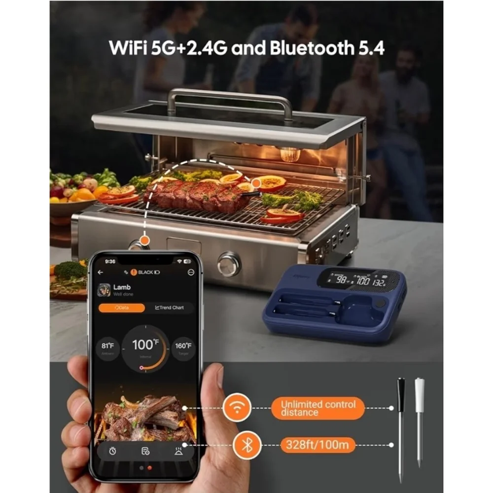 5G Wireless Meat Thermometer for Grilling and Smoking